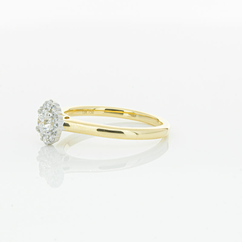 18ct Yellow Gold Diamond Cello Ring-Ring-Walker & Hall