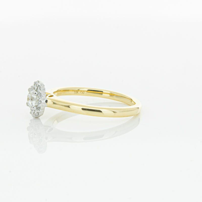 18ct Yellow Gold Diamond Cello Ring-Ring-Walker & Hall