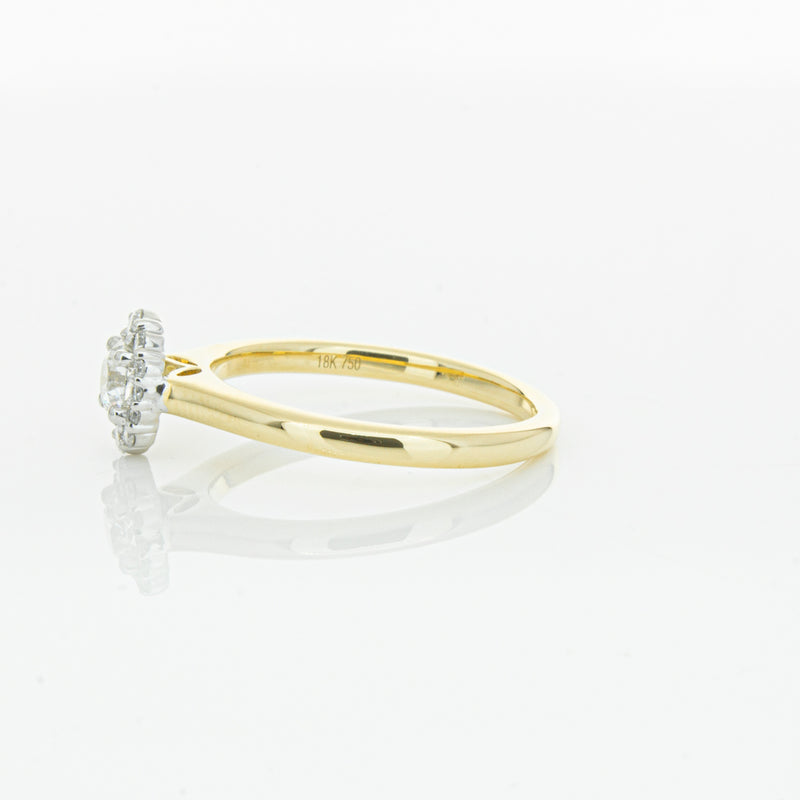 18ct Yellow Gold Diamond Cello Ring-Ring-Walker & Hall