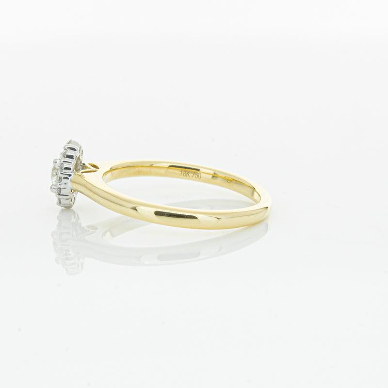 18ct Yellow Gold Diamond Cello Ring-Ring-Walker & Hall