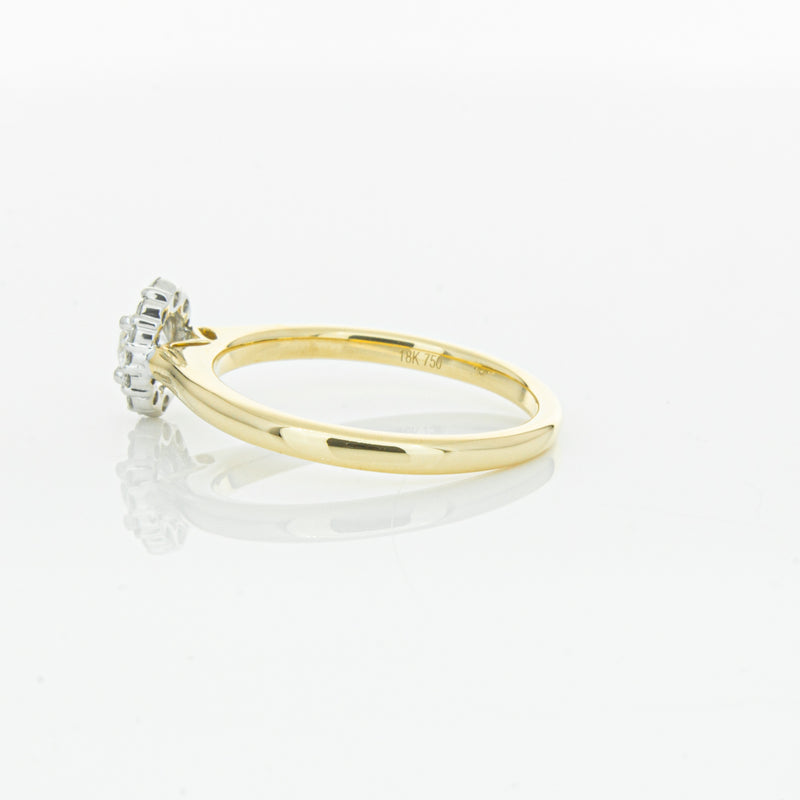 18ct Yellow Gold Diamond Cello Ring-Ring-Walker & Hall