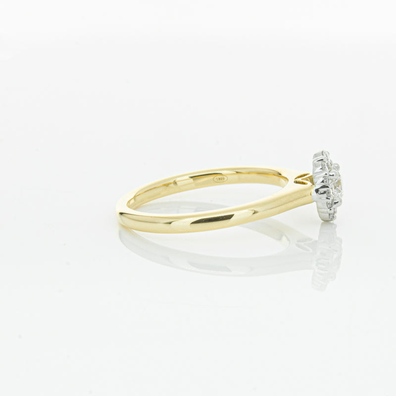 18ct Yellow Gold Diamond Cello Ring-Ring-Walker & Hall