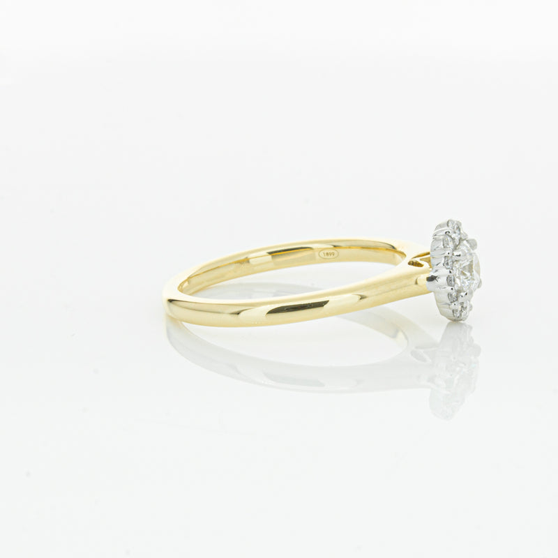 18ct Yellow Gold Diamond Cello Ring-Ring-Walker & Hall