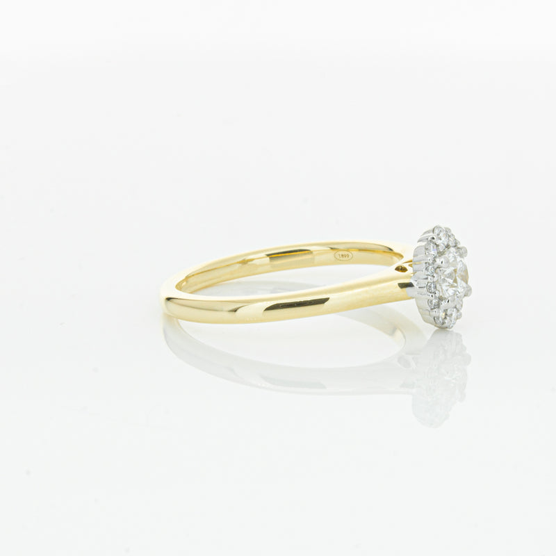 18ct Yellow Gold Diamond Cello Ring-Ring-Walker & Hall