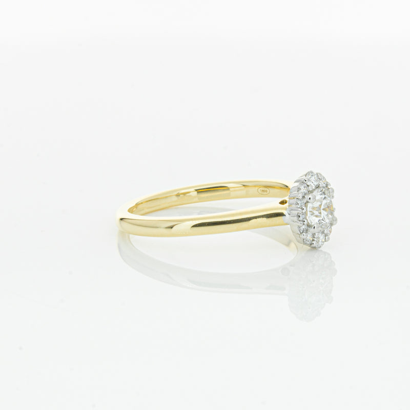 18ct Yellow Gold Diamond Cello Ring-Ring-Walker & Hall