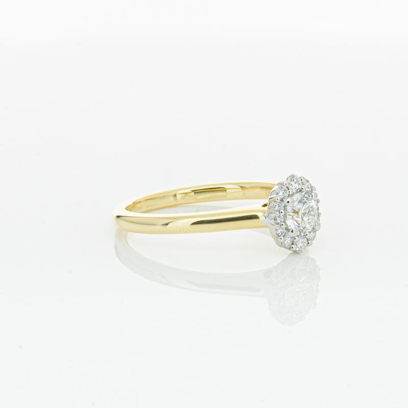 18ct Yellow Gold Diamond Cello Ring-Ring-Walker & Hall
