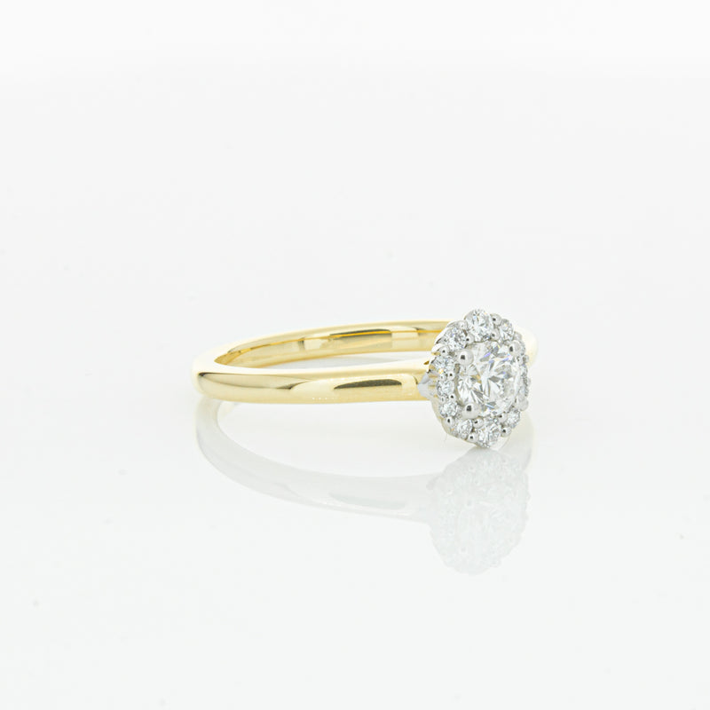 18ct Yellow Gold Diamond Cello Ring-Ring-Walker & Hall