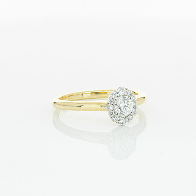 18ct Yellow Gold Diamond Cello Ring-Ring-Walker & Hall
