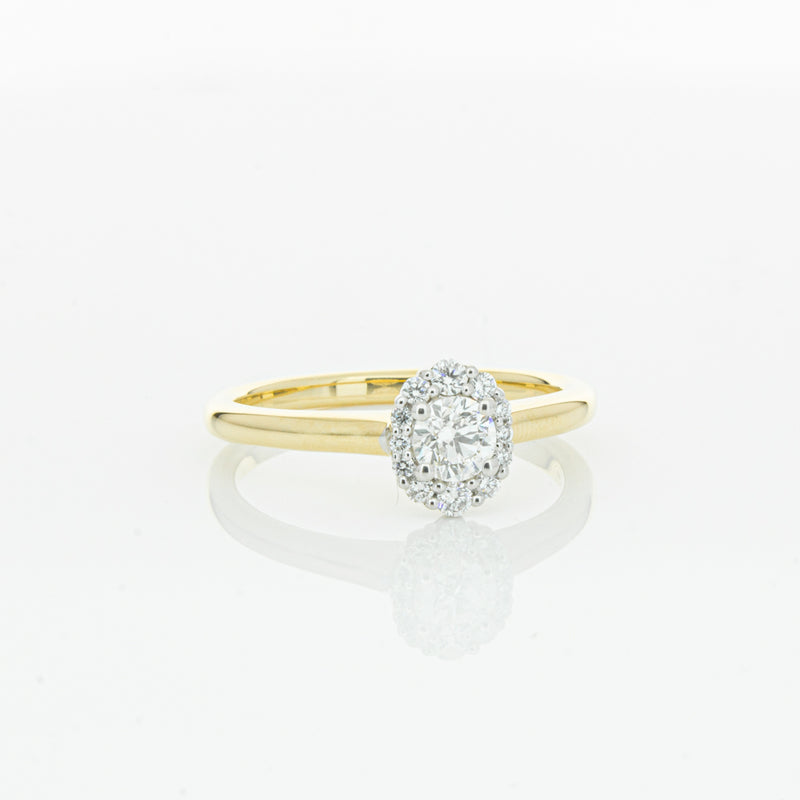 18ct Yellow Gold Diamond Cello Ring-Ring-Walker & Hall