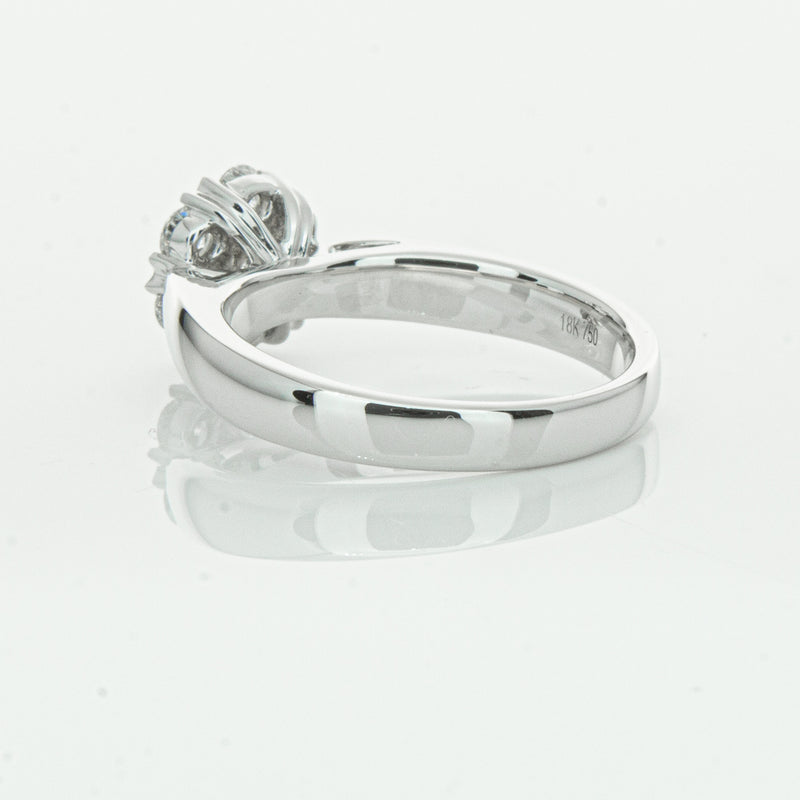 18ct White Gold .65ct Diamond Lotus Ring-Ring-Walker & Hall