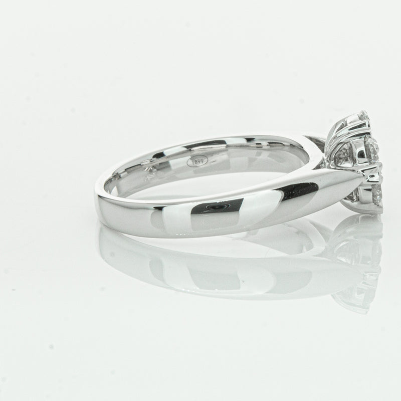 18ct White Gold .65ct Diamond Lotus Ring-Ring-Walker & Hall