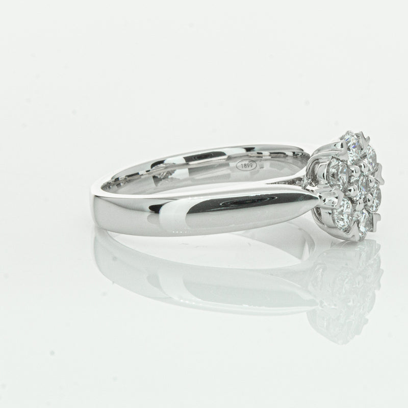 18ct White Gold .65ct Diamond Lotus Ring-Ring-Walker & Hall