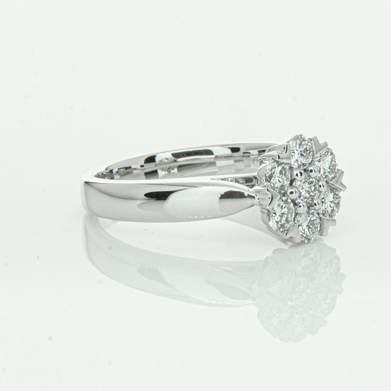 18ct White Gold .65ct Diamond Lotus Ring-Ring-Walker & Hall