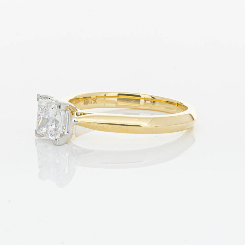 18ct Yellow Gold 1.00ct Princess Cut Diamond Venetian Ring-Ring-Walker & Hall