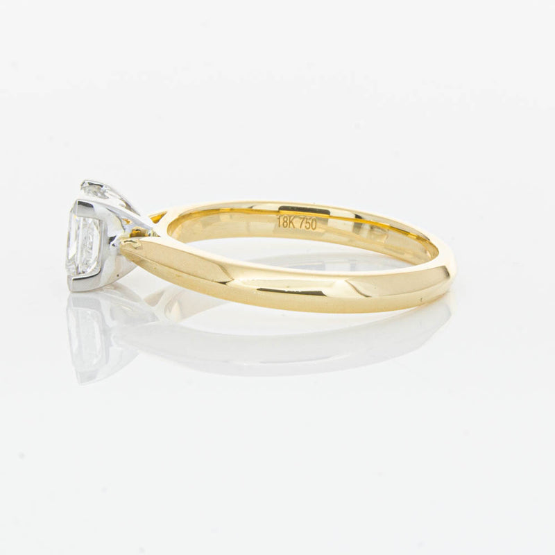 18ct Yellow Gold 1.00ct Princess Cut Diamond Venetian Ring-Ring-Walker & Hall