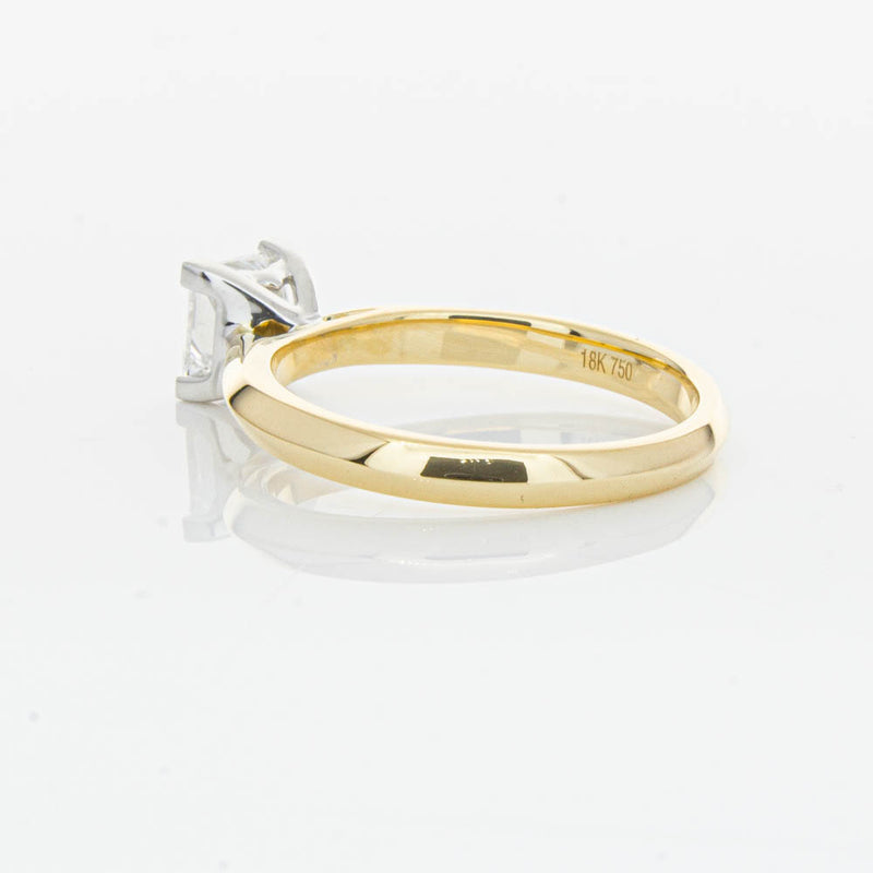 18ct Yellow Gold 1.00ct Princess Cut Diamond Venetian Ring-Ring-Walker & Hall