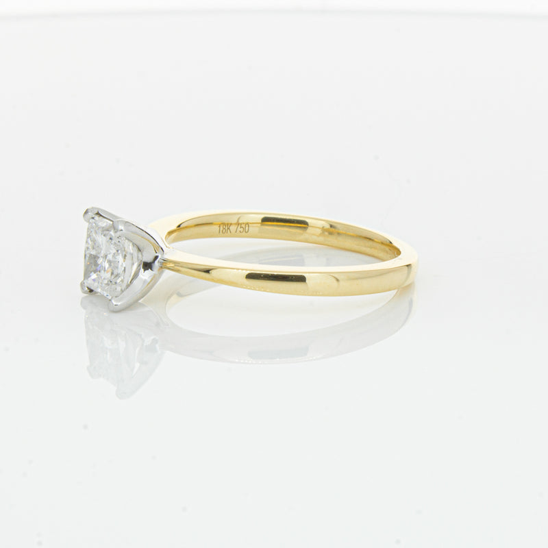 18ct Yellow Gold 1.00ct Princess Cut Diamond Royale Ring-Ring-Walker & Hall