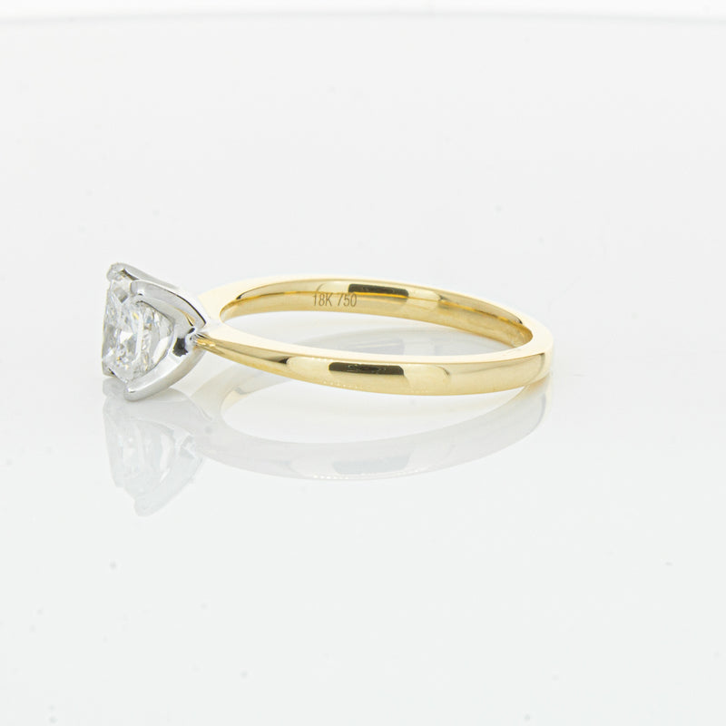 18ct Yellow Gold 1.00ct Princess Cut Diamond Royale Ring-Ring-Walker & Hall