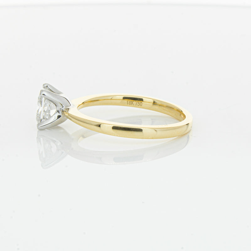 18ct Yellow Gold 1.00ct Princess Cut Diamond Royale Ring-Ring-Walker & Hall