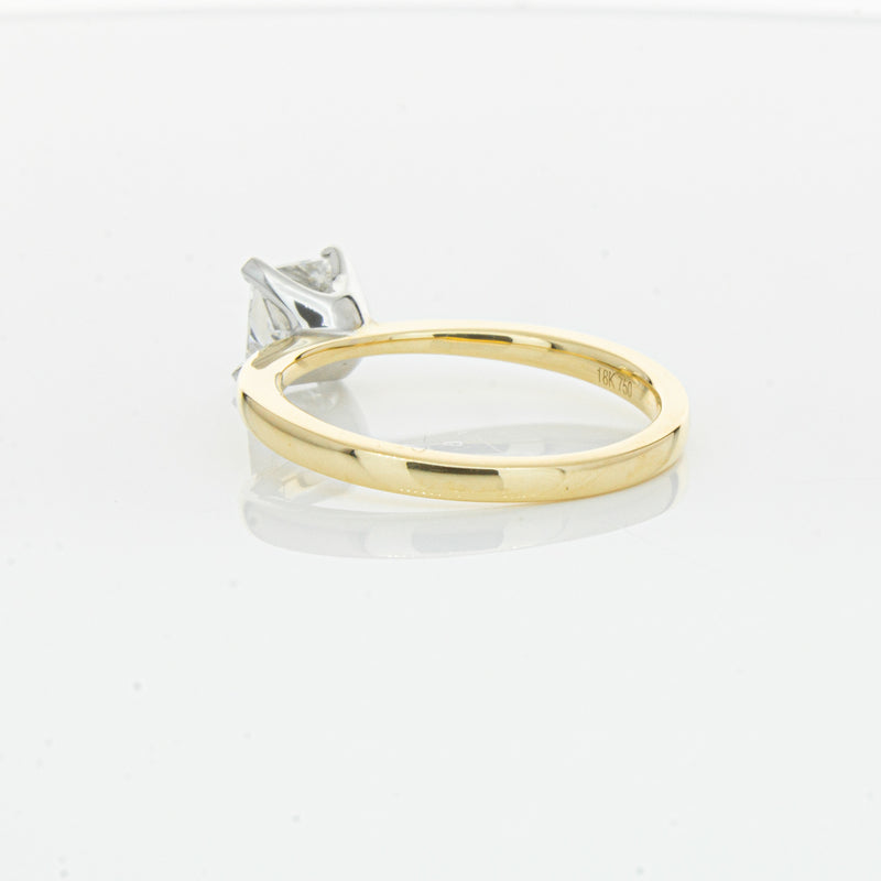 18ct Yellow Gold 1.00ct Princess Cut Diamond Royale Ring-Ring-Walker & Hall