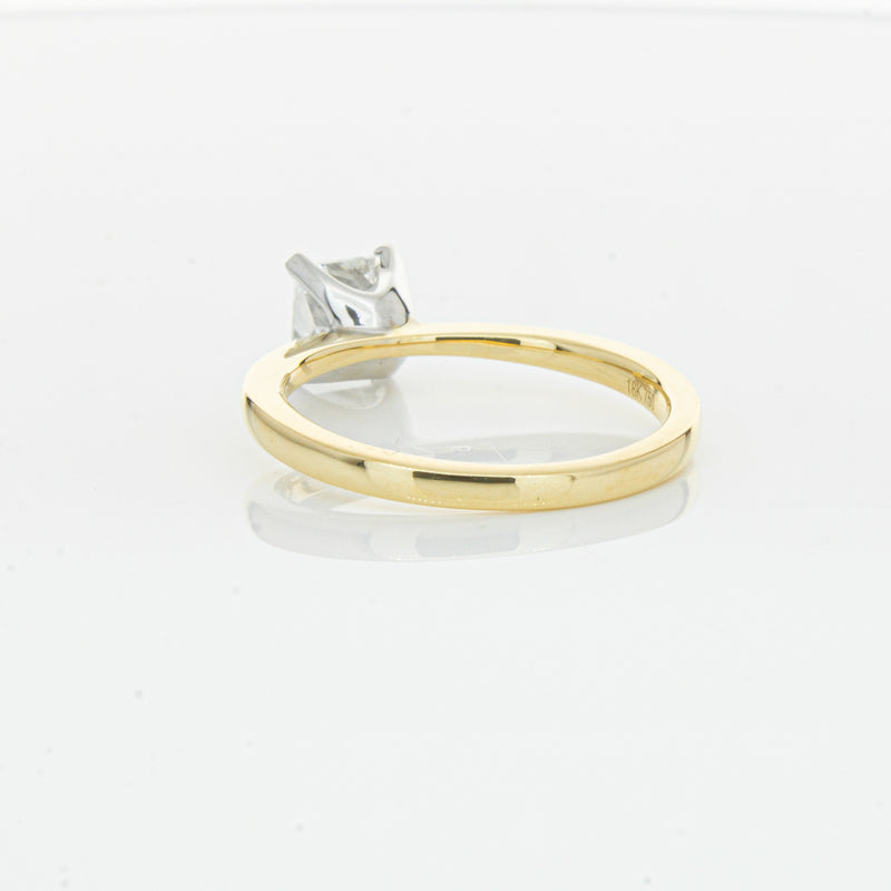 18ct Yellow Gold 1.00ct Princess Cut Diamond Royale Ring-Ring-Walker & Hall