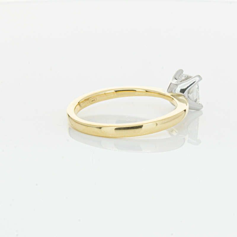 18ct Yellow Gold 1.00ct Princess Cut Diamond Royale Ring-Ring-Walker & Hall