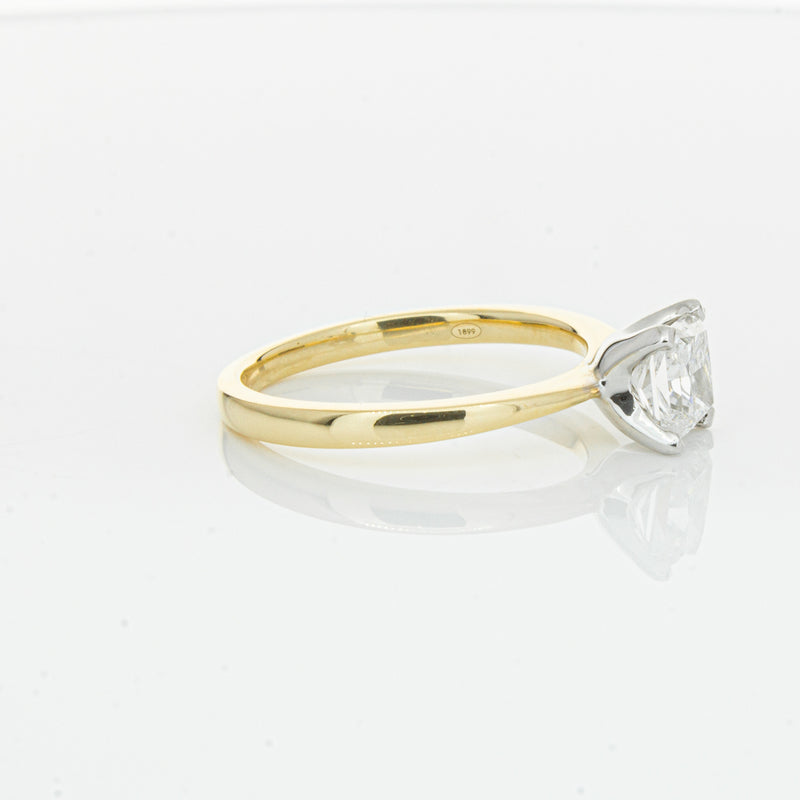 18ct Yellow Gold 1.00ct Princess Cut Diamond Royale Ring-Ring-Walker & Hall