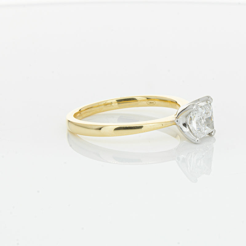 18ct Yellow Gold 1.00ct Princess Cut Diamond Royale Ring-Ring-Walker & Hall