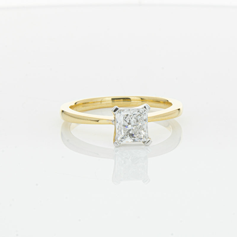 18ct Yellow Gold 1.00ct Princess Cut Diamond Royale Ring-Ring-Walker & Hall