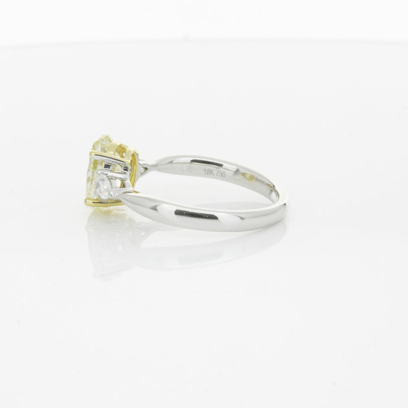 18ct White Gold Yellow Oval Cut Diamond Ayla Ring-Ring-Walker & Hall