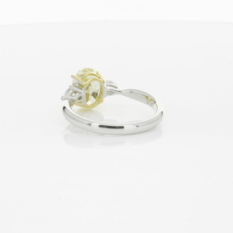 18ct White Gold Yellow Oval Cut Diamond Ayla Ring-Ring-Walker & Hall