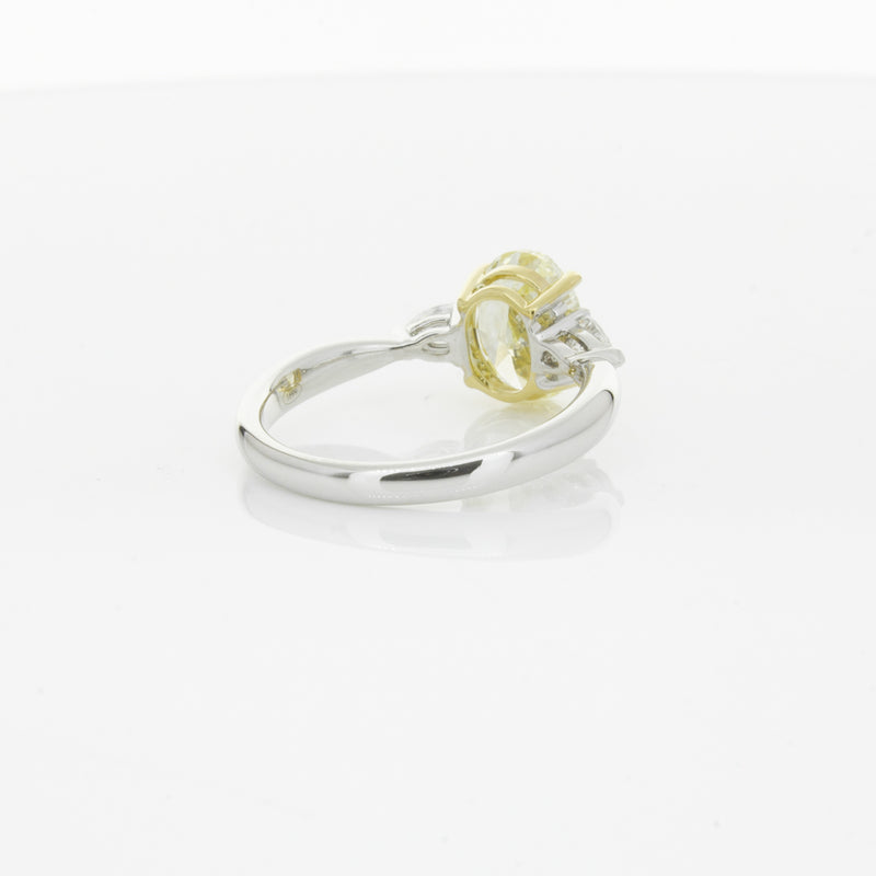 18ct White Gold Yellow Oval Cut Diamond Ayla Ring-Ring-Walker & Hall