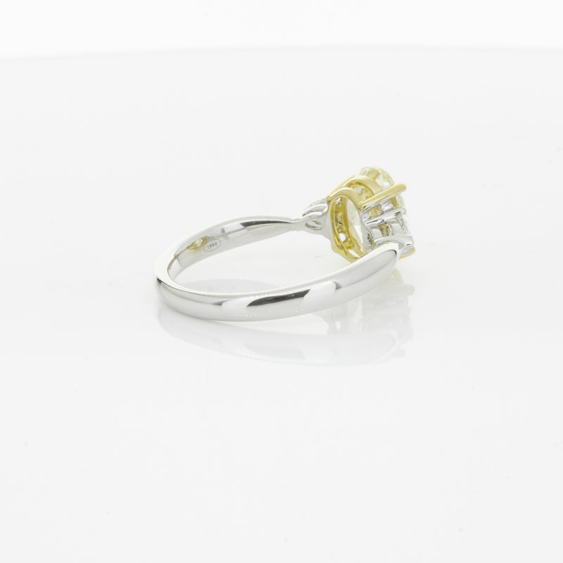 18ct White Gold Yellow Oval Cut Diamond Ayla Ring-Ring-Walker & Hall
