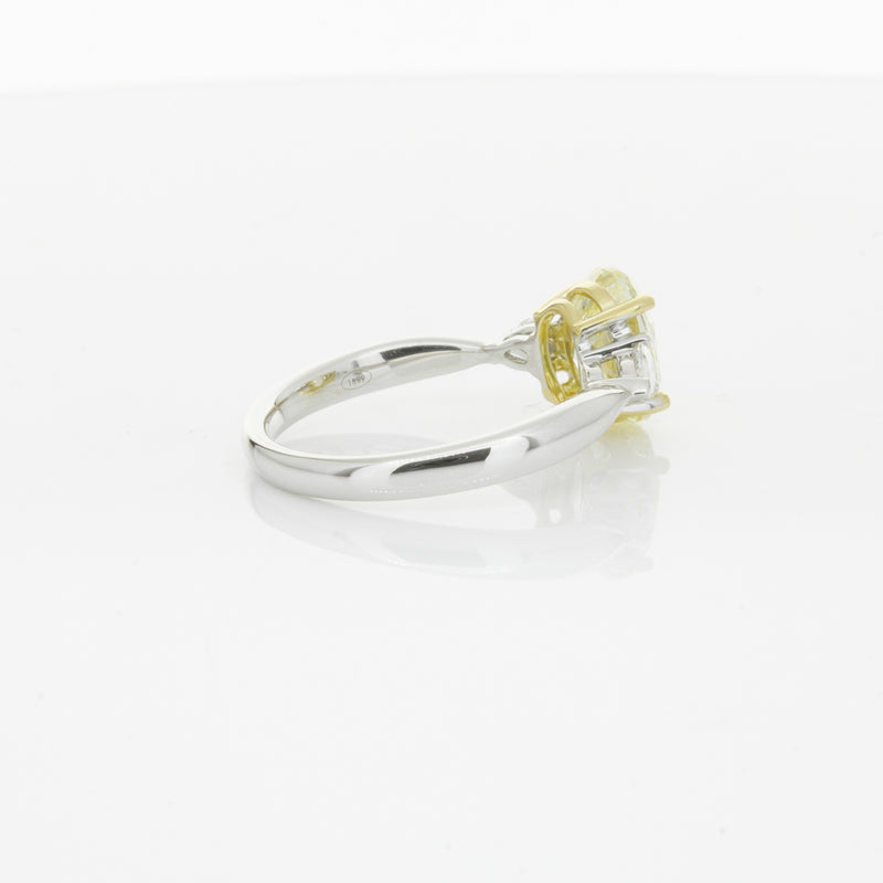 18ct White Gold Yellow Oval Cut Diamond Ayla Ring-Ring-Walker & Hall