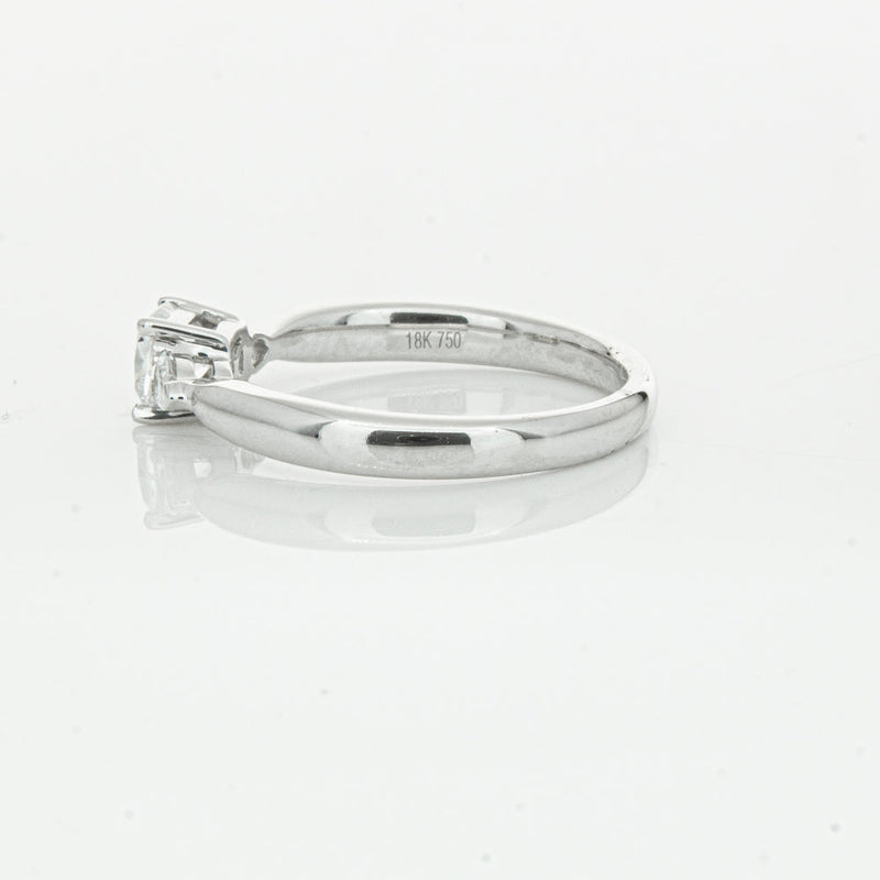 18ct White Gold .50ct Cushion Cut Diamond Ayla Ring-Ring-Walker & Hall