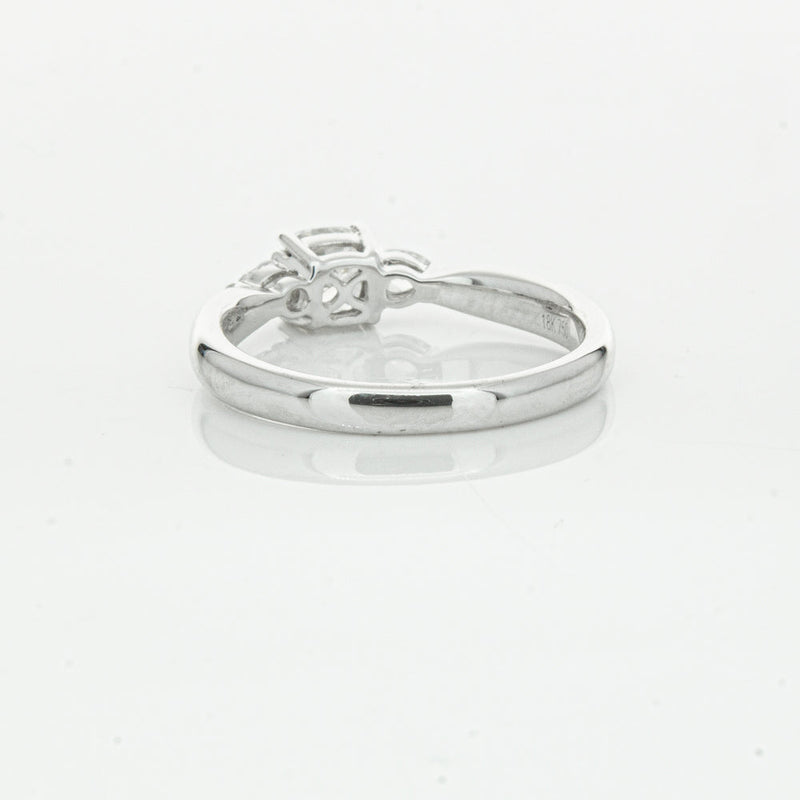 18ct White Gold .50ct Cushion Cut Diamond Ayla Ring-Ring-Walker & Hall