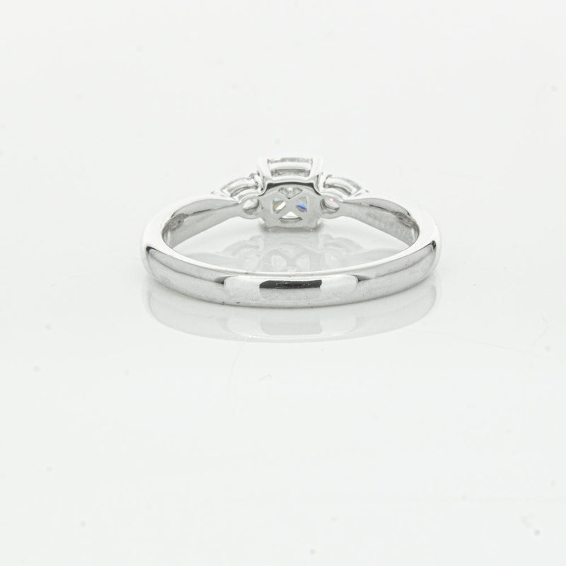 18ct White Gold .50ct Cushion Cut Diamond Ayla Ring-Ring-Walker & Hall