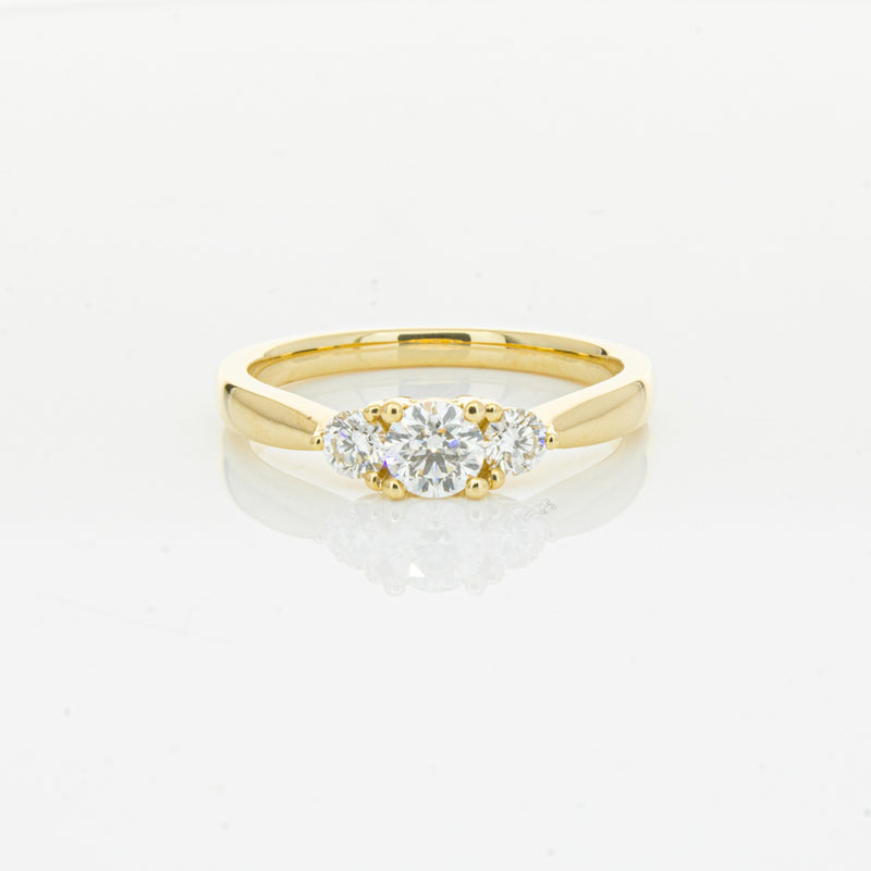 18ct Yellow Gold .30ct Diamond Elysian Ring-Ring-Walker & Hall