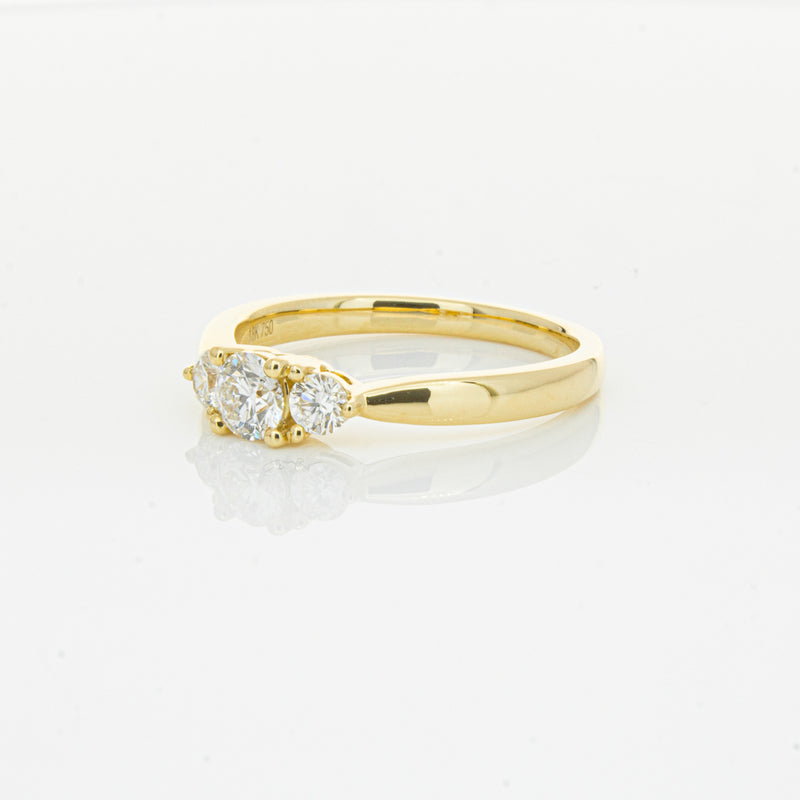 18ct Yellow Gold .30ct Diamond Elysian Ring-Ring-Walker & Hall