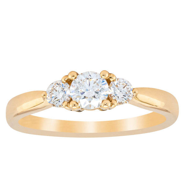 18ct Yellow Gold .30ct Diamond Elysian Ring - Ring - Walker & Hall