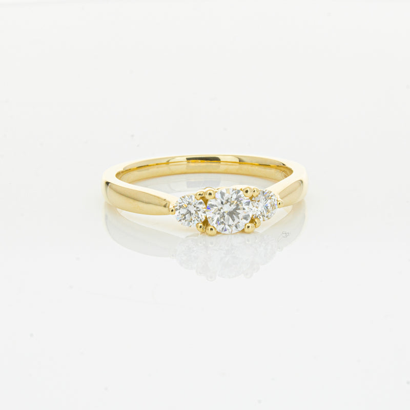 18ct Yellow Gold .30ct Diamond Elysian Ring-Ring-Walker & Hall