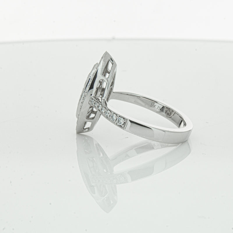 18ct White Gold Marquise Cut Diamond Ring-Ring-Walker & Hall