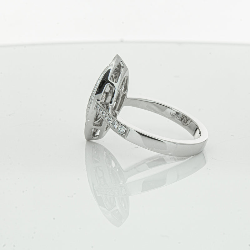 18ct White Gold Marquise Cut Diamond Ring-Ring-Walker & Hall