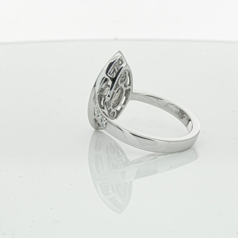 18ct White Gold Marquise Cut Diamond Ring-Ring-Walker & Hall