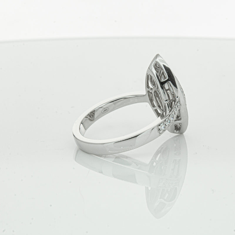 18ct White Gold Marquise Cut Diamond Ring-Ring-Walker & Hall