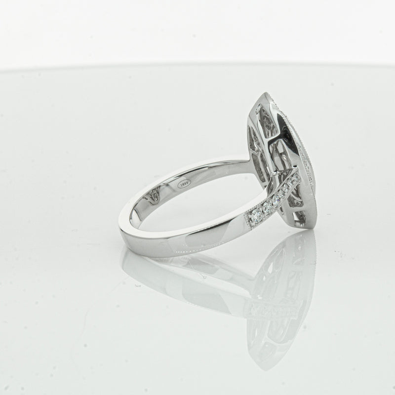 18ct White Gold Marquise Cut Diamond Ring-Ring-Walker & Hall