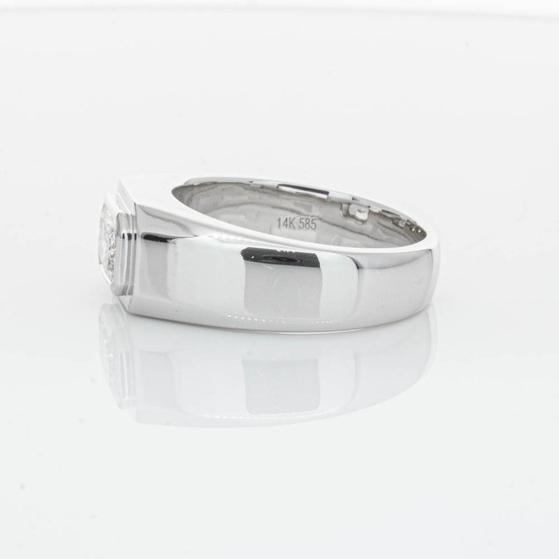 14ct White Gold Radiant Cut Diamond Ring-Ring-Walker & Hall