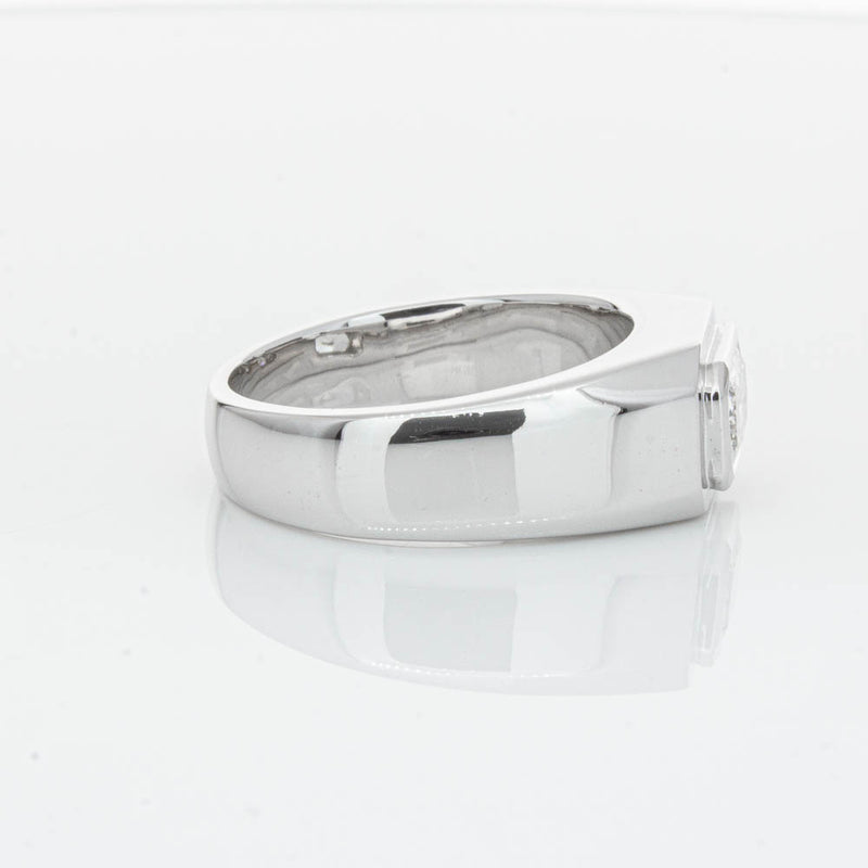 14ct White Gold Radiant Cut Diamond Ring-Ring-Walker & Hall