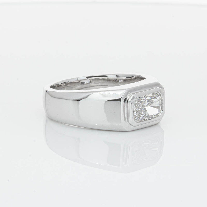 14ct White Gold Radiant Cut Diamond Ring-Ring-Walker & Hall
