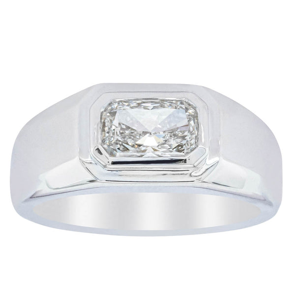14ct White Gold 1.01ct Radiant Cut Diamond Ring - Ring - Walker & Hall